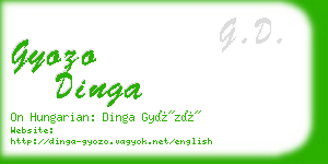 gyozo dinga business card